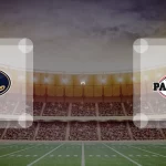 Eine Gamecard Grafik fuer das Spiel zwischen den Dresden Monarchs und Düsseldorf Panther am 01.08.26. die zwei Teamlogos stehen sich in einem Stadion mit vielen Zuschauern gegenueber.