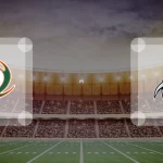 Eine Gamecard Grafik fuer das Spiel zwischen den Kiel Baltic Hurricanes und Berlin Rebels am 01.08.26. die zwei Teamlogos stehen sich in einem Stadion mit vielen Zuschauern gegenueber.