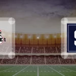 Eine Gamecard Grafik fuer das Spiel zwischen den Düsseldorf Panther und Straubing Spiders am 29.08.26. die zwei Teamlogos stehen sich in einem Stadion mit vielen Zuschauern gegenueber.