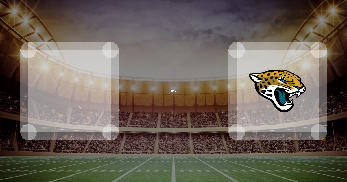 Eine Gamecard Grafik fuer das Spiel zwischen den Philadelphia Eagles und Jacksonville Jaguars am 11.10.26. die zwei Teamlogos stehen sich in einem Stadion mit vielen Zuschauern gegenueber.