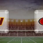 Eine Gamecard Grafik fuer das Spiel zwischen den Washington Commanders und San Francisco 49ers am 20.10.26. die zwei Teamlogos stehen sich in einem Stadion mit vielen Zuschauern gegenueber.