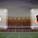 Eine Gamecard Grafik fuer das Spiel zwischen den Pittsburgh Steelers und Cincinnati Bengals am 16.11.26. die zwei Teamlogos stehen sich in einem Stadion mit vielen Zuschauern gegenueber.