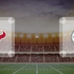 Eine Gamecard Grafik fuer das Spiel zwischen den Houston Texans und Pittsburgh Steelers am 07.12.26. die zwei Teamlogos stehen sich in einem Stadion mit vielen Zuschauern gegenueber.