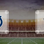 Eine Gamecard Grafik fuer das Spiel zwischen den Indianapolis Colts und Tennessee Titans am 20.12.26. die zwei Teamlogos stehen sich in einem Stadion mit vielen Zuschauern gegenueber.